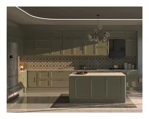 Gabinetes de cocina personalizados de diseño de lujo moderno de alta calidad en forma de L blanca clásica con fregadero muebles de cocina confeccionados - Product Image 3