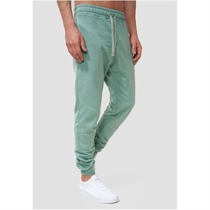 Pantalones Deportivos Verde Menta para Hombre, Cintura Elástica con Cordón, Estilo Casual, Bolsillos Laterales, Transpirables, de Algodón Tejido, para Otoño - Product Image 3