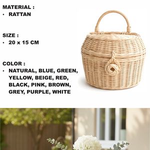 Cesta de Mimbre Artesanal con Cierre - Product Image 2