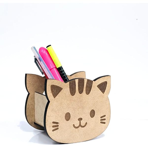 Organizador de bolígrafos de MDF, soporte para lápices, artesanía personalizable, el mejor precio - Product Image 4