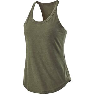 Camiseta sin mangas deportiva recortada sin mangas para mujer, corta Camiseta sin mangas para gimnasio atlético, camisetas de entrenamiento de Yoga a la moda OEM ODM, camiseta muscular - Product Image 5