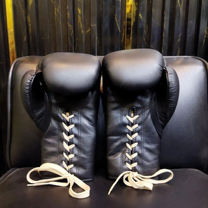 Professional Leather Boxing <b>Gloves</b> <b>Moisture</b> Wicking Lace-up Closure Customizable Color/Logo Unisex RL-BG-256 - Product Image 5