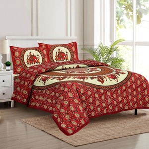 Juego de Sábanas de Lujo Alankriti, Estampado Floral a Mano, Resistentes a la Decoloración, 100% Algodón, 300 Hilos, 1.8m, para Todas las Temporadas - Product Image 2