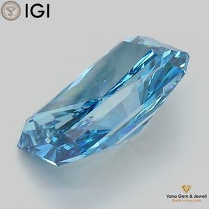 Diamant de laboratoire cultivé CVD de 3,00 carats, couleur bleu vif fantaisie, clarté VVS2, forme radiant, avec certificat IGI, idéal pour les bijoux sur mesure - Product Image 5