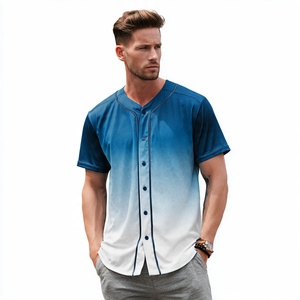 Wholesale Professional Men's Baseball Shirts Full Sleeve Sublimated Teamwear Moisture-Wicking Custom Club Apparel - Product Image 5