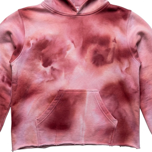 Sudadera con Capucha Oversize Tie-Dye Rosa de Algodón Afelpado con Bolsillos, Diseño Casual Unisex para Otoño - Product Image 2