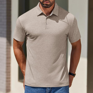 เสื้อโปโลผู้ชายแขนสั้นคอปกแบบสวมลำลองสำหรับใส่ทำงานหรือทำสวน - Product Image 2