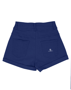 Shorts de Mezclilla para Mujer, Cintura Alta, Estilo Casual, Verano, Desgastados, Estilo Urbano, Lavado Ácido, Algodón Transpirable, Cintura Ajustable - Product Image 3