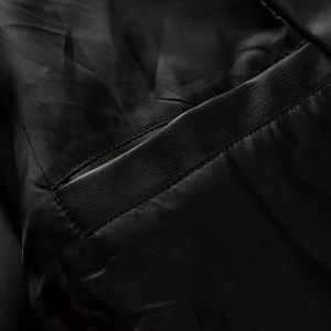 Chaquetas de Cuero para Hombre, Servicio OEM 2026, Color Negro, Chaqueta de Cuero de Manga Larga para Hombre - Product Image 3