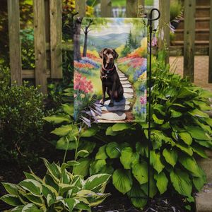 Labrador Retriever Spring Path Garden Flag Boîte aux lettres multicolore Bannière de cour décorative pour patio Oeuvre d'art et parterres de fleurs Petite taille - Product Image 2
