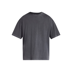 T-shirt décontracté pour homme à manches courtes, col rond, couleur unie, 100% coton, surdimensionné, 280 GSM, prix bas, écologique, respirant - Product Image 1