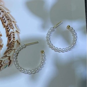 Pendientes Retro Milenio con Perlas de Agua Dulce de Zhuji, Casi Perfectas, Redondas de 4-5 mm, Estilo Hong Kong, Plata S925 - Product Image 3