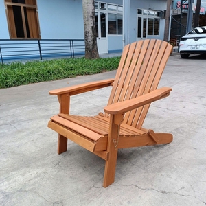 Ensemble de chaises Adirondack de luxe pliables avec pouf | Sièges de terrasse en bois d'acacia massif pour patio et jardin | Fabricant vietnamien - Product Image 3