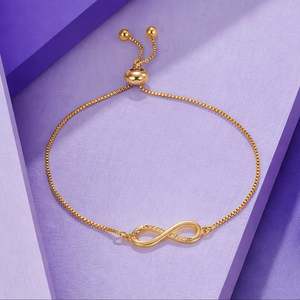 Hallmark Silver Love <b>Infinity</b> Gold Plated <b>Bracelet</b> for Women - Product Image 2