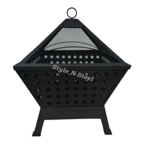 Modern <b>fire</b> <b>pit</b> Iron <b>Fire</b> <b>Pit</b> with Heat Resistant Paint Freestanding Design Coal/Wood Burning Outdoor Heater - Product Image 1
