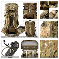 Sac à dos tactique Molle camouflage imperméable robuste pour randonnée et camping, personnalisable OEM, en polyester multi-usages
