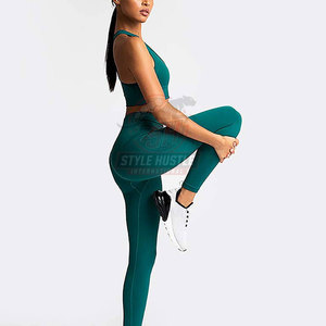 Conjunto de yoga sin costuras de alta calidad para mujer, 2 piezas, ropa deportiva para gimnasio, conjunto de yoga. - Product Image 4