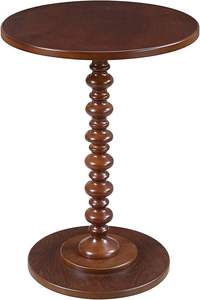 Wooden <b>Round</b> Bed <b>Side</b> <b>Table</b> End <b>Table</b>, <b>Side</b> <b>Table</b>, Night Stand Beach <b>Table</b> for Living Room Bedroom (Brown) - Product Image 2