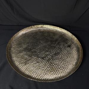 Plateau de service rustique à texture martelée, fournitures pour hôtels et restaurants, métal, style vintage, décoration de luxe pour la maison - Product Image 2