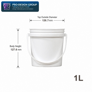 Heavy Duty 1L Marine Paint Pail with Dosing Mixing Lid Airtight Chemical Resistant Plastic Resin Bucket for <b>Yacht</b> - Product Image 5