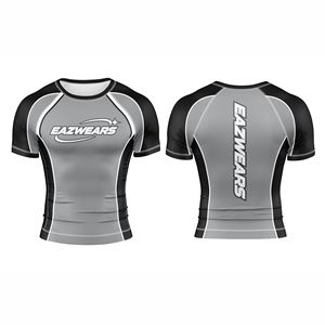 High Performance Sublimation <b>MMA</b> <b>Rash</b> <b>Guard</b> Stretch Compression Shirt Custom Fight Training Sportswear <b>MMA</b> <b>Rash</b> <b>Guard</b> For Men - Product Image 1