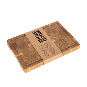 Tabla de cortar de madera con ranura profunda para carne, tabla de picar de madera resistente con orificio para colgar, precio de fábrica, exportación directa - Product Image 3