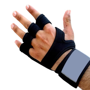 Poignée de musculation en cuir robuste avec support de poignet détachable réglable, antidérapante, respirante et écologique, unisexe - Product Image 3