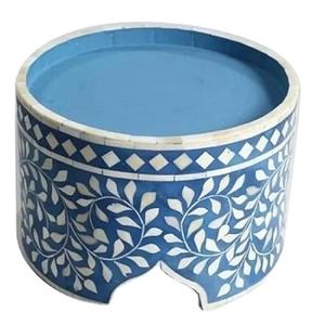 Support de gâteau de table fait main indien de luxe outils de gâteau de qualité supérieure en incrustation d'os et de nacre uniques - Product Image 1