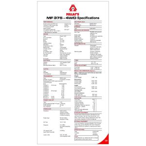 รถแทรกเตอร์ Massey Ferguson MF 375 4WD 75แรงม้าพร้อมระบบการลาก - Product Image 6