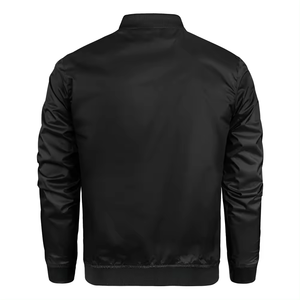High Quality Wholesale Custom Men's Zipper up Fashion Solid color with Embroidery For Men Streetwear Full Sleeves Bomber <b>Jackets</b> - Product Image 6