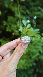 Moissanite <b>Dome</b> <b>Ring</b> Iced Out Pave Statement <b>Ring</b> Luxury Hip Hop Jewelry Sparkling Fashion <b>Ring</b> for Men Women - Product Image 4