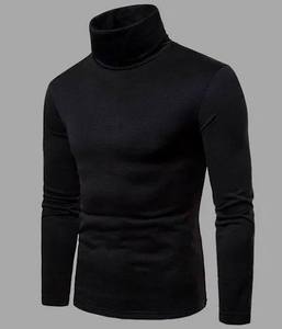 T-shirt col roulé uni à manches longues en tissu Oxford écologique pour homme – Qualité supérieure, vente en gros à prix abordable, export direct usine, formel - Product Image 2