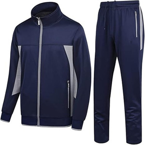 Chándal de entrenamiento de lana tecnológica con 2 bolsillos con cremallera, de lujo, para invierno, talla ajustada para hombre, subido por Dress Sports - Product Image 1