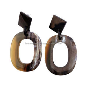 Pendientes de Cuerno de Vaca/Búfalo, Joyería Hecha a Mano, Diseño Elegante, Personalizable, Falak World Export, Certificados IGI para Mujer, para Boda, Navidad - Product Image 3