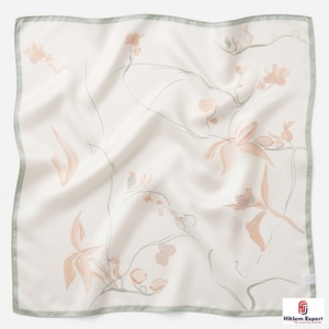 High Quality Printed Short <b>Scarf</b> Fabric Custom Logo OEM ODM Textile Manufacturer Private Label Fashion Fabric Supplier - Product Image 1