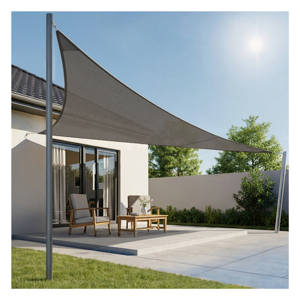 Voile d'ombrage triangulaire d'extérieur résistante aux UV pour jardin, auvent de terrasse, abri de voiture - Product Image 1