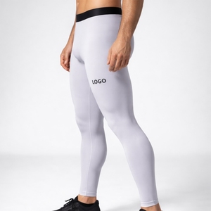 Leggings de fitness professionnels pour hommes, qualité supérieure, compression, respirants, séchage rapide, extensibles, coton/bambou, taille élastique - Product Image 4