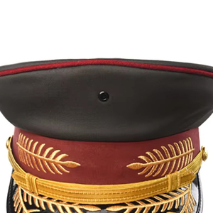 หมวกปักลายใบโอ๊คสีทองด้วยมือ พร้อมปีกหมวกและอุปกรณ์เสริม ผู้ผลิตหมวกปีกใบโอ๊คคู่ - Product Image 2