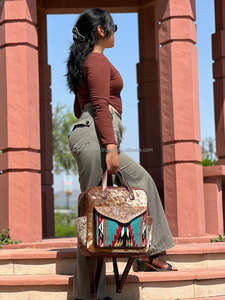 Nouveau sac à dos en peau de vache élégant Western sacs d'école usinés à la main unisexe Multi utilisations sac à dos de haute qualité produits en vrac en gros - Product Image 4