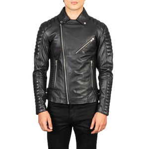 Veste en cuir et toile pour motard homme, haute qualité, sur mesure, coupe classique, imperméable et coupe-vent, service OEM disponible - Product Image 6