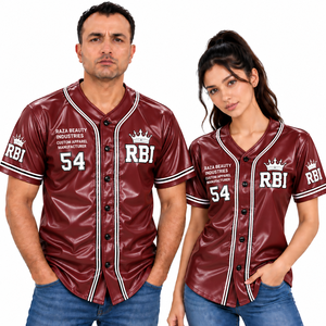 Maillot de baseball pour homme adulte, imprimé numérique, en tissu similicuir, antibactérien, séchage rapide, respirant, grande taille, anti-UV, entièrement imprimé sur le devant - Product Image 6
