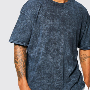 Camiseta de Manga Corta con Cuello Redondo y Estampado Tie-Dye para Hombre, Estilo Casual, Color Sólido, 100% Algodón Jersey, Corte Ajustado - Product Image 5