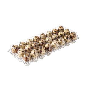 Vente directe d'usine, plateau en PET pour 24 œufs de <span class=keywords><strong>caille</strong></span>, boîte à œufs en plastique durable pour œufs de <span class=keywords><strong>caille</strong></span>/pigeon <span class=keywords><strong>jumbo</strong></span> - Product Image 1