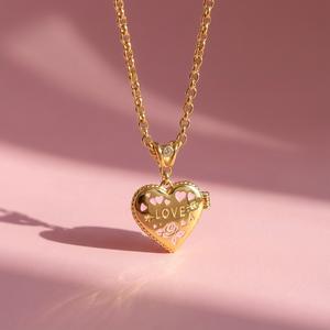 Collier Cœur en Or avec Pendentif Photo, Bijoux en Laiton – Fournisseur - Product Image 6