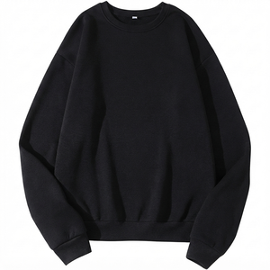 Sudadera de cuello redondo para hombre al por mayor, de ajuste regular oversize, de punto de algodón y forro polar, con estampado de letras, estilo casual - Product Image 2