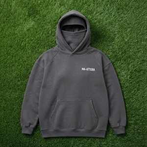 Women's Charcoal Balaclava Hoodie Fleece Pullover Sweatshirt <b>Face</b> Cover Hooded Top Custom Logo - Product Image 6