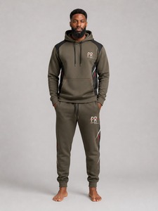 Survêtement pour homme à manches longues et en tissu léger, haut de survêtement tendance pour homme, coupe ajustée, survêtement de sport pour homme, service OEM - Product Image 4
