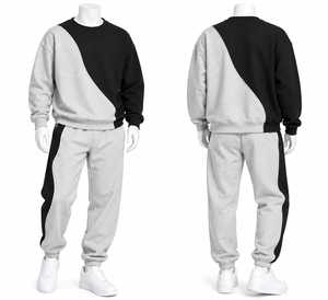Conjunto Deportivo de 2 Piezas Unisex para Invierno, Sudadera y Pantalones Deportivos, Personalizable, Informal, Transpirable, al Por Mayor - Product Image 2