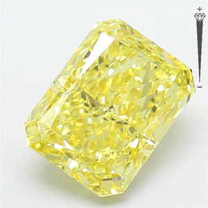 Diamant de laboratoire CVD certifié IGI 4,00 CT, taille Radiant, couleur Jaune Intense Fantaisie, clarté VS1, LG 792667168 ROYAL GEMS pour bijoux - Product Image 1