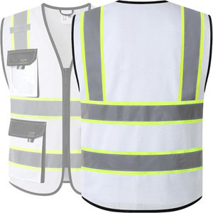 Chaleco de Seguridad Reflectante de Alta Visibilidad al por Mayor, con Múltiples Bolsillos y Cremallera, Ropa de Trabajo para Construcción, Tráfico y Trabajadores de Carreteras - Product Image 2